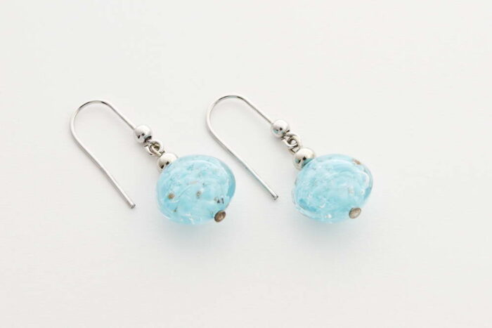 Aventurine earrings, light turquoise