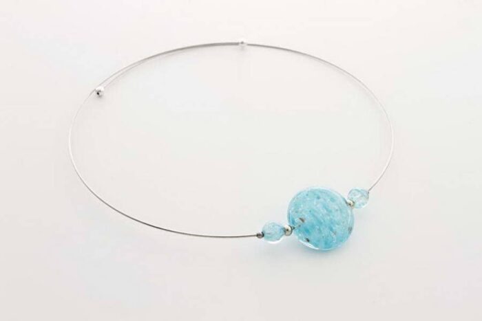 Aventurine necklace, light turquoise